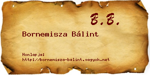 Bornemisza Bálint névjegykártya